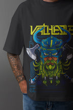 Men's Cotton Graphic Printed Oversized Cotton T-shirt : Valhalla