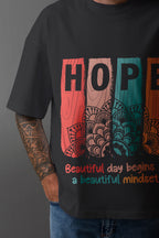 Men's Graphic Oversized Cotton T-shirt : Hope
