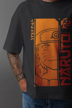 Men's Graphic Printed Oversized Cotton T-shirt : NARUTO ANIME