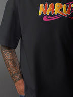 Men's Graphic Printed Oversized Cotton T-shirt : NARUTO ANIME