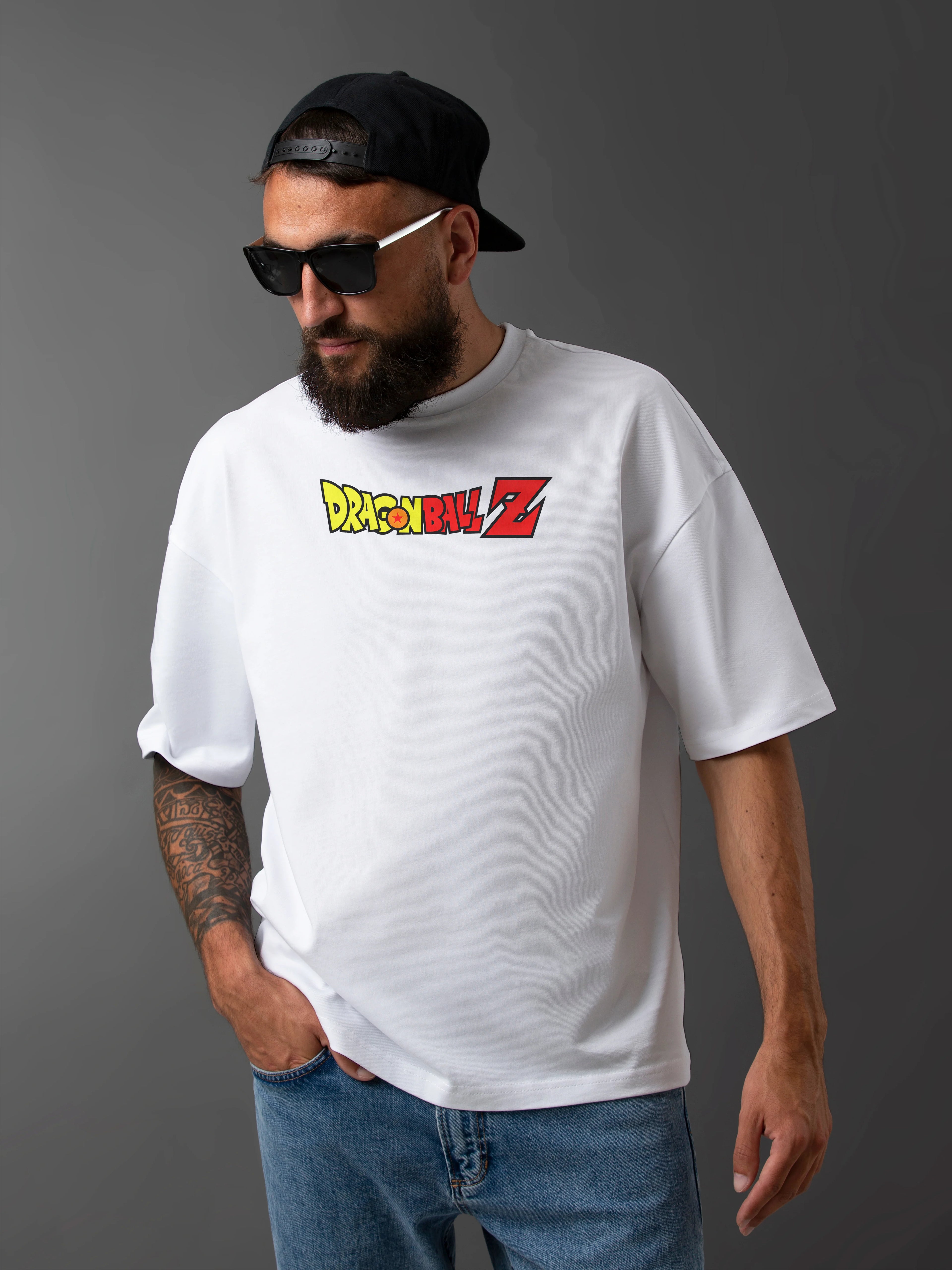 Men's Graphic Printed Oversized Cotton T-shirt : Dragon Ball Goku