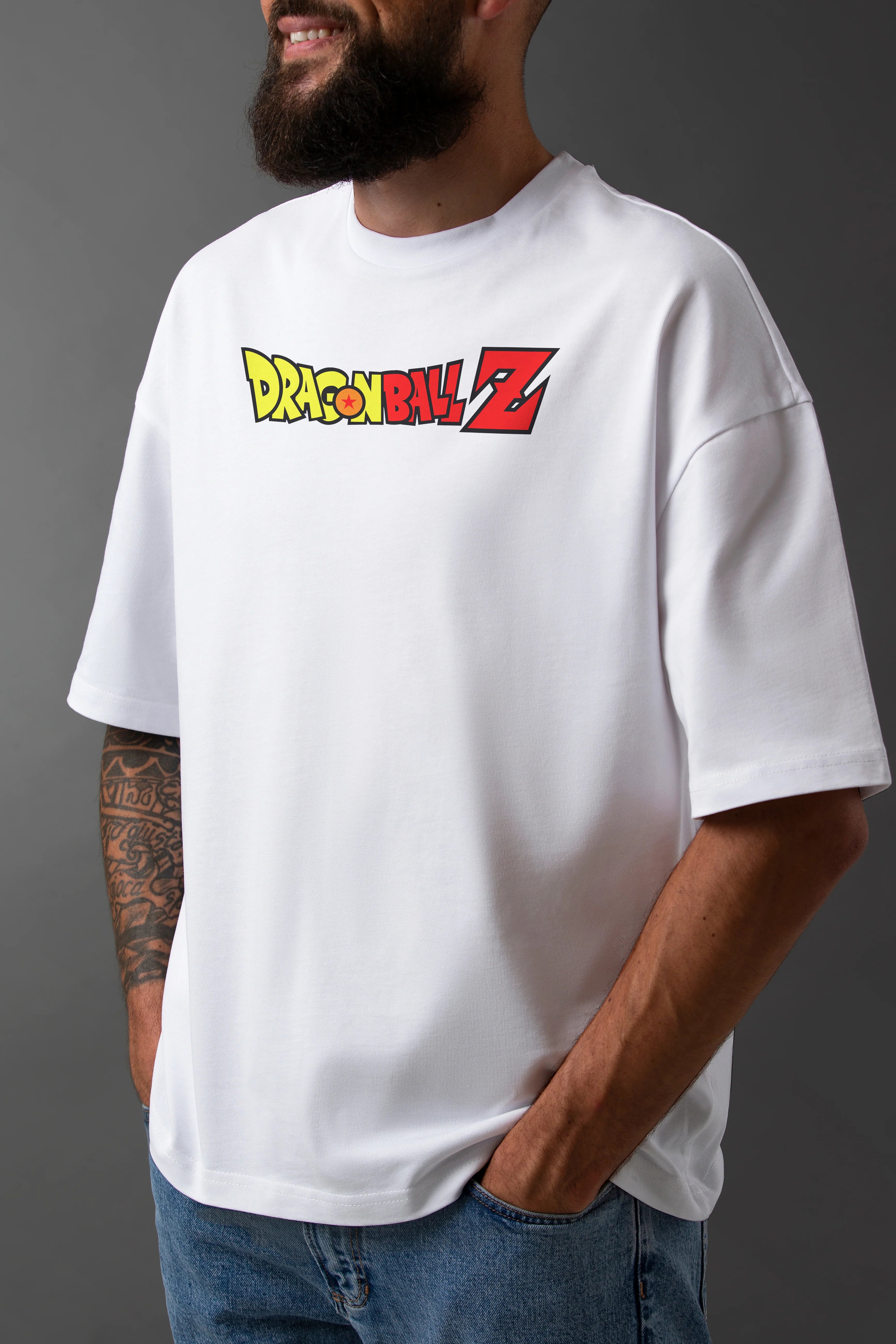 Men's Graphic Printed Oversized Cotton T-shirt : Dragon Ball Goku