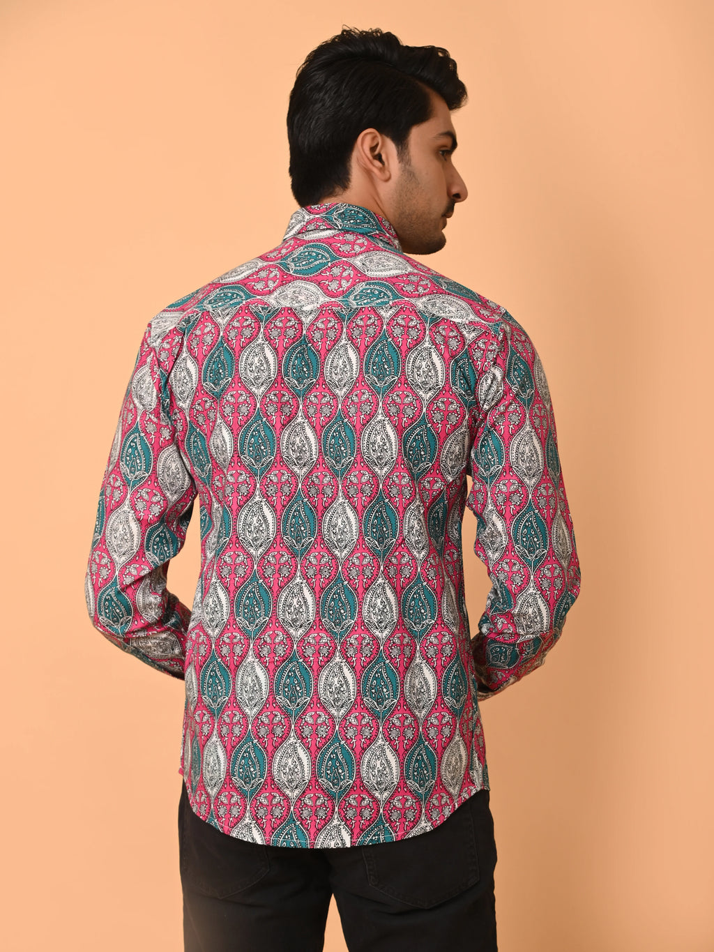 Men's Full Sleeves Vibrant Tapestry Paisley Printed Cotton Shirt