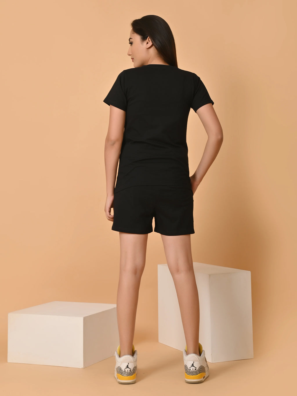 Women's Cotton Black Co-ord Set