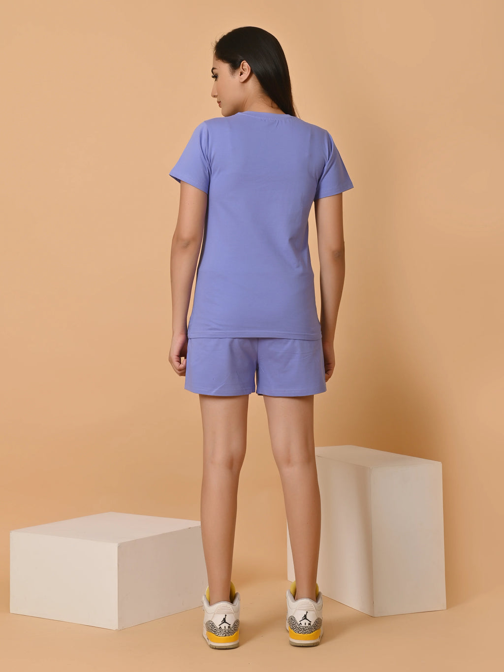 Women's Cotton Lavender Co-ord Set