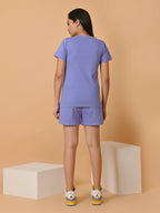 Women's Cotton Lavender Co-ord Set