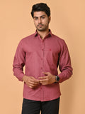 Men's Premium Satin Red Azure Knot Full Sleeves Printed Shirt