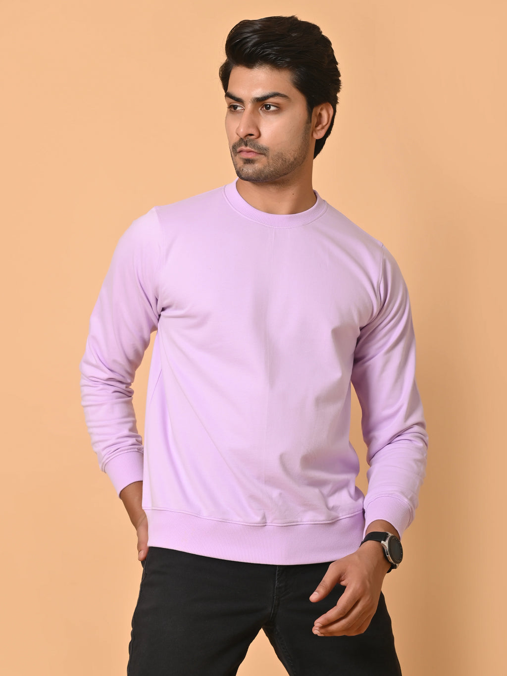 Men's Lavender Cotton Terry Sweatshirt