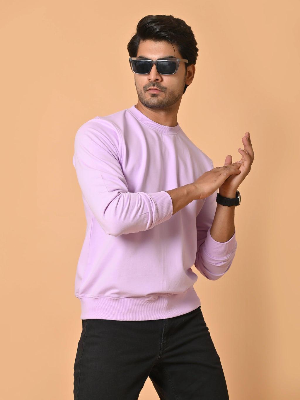 Men's Lavender Cotton Terry Sweatshirt