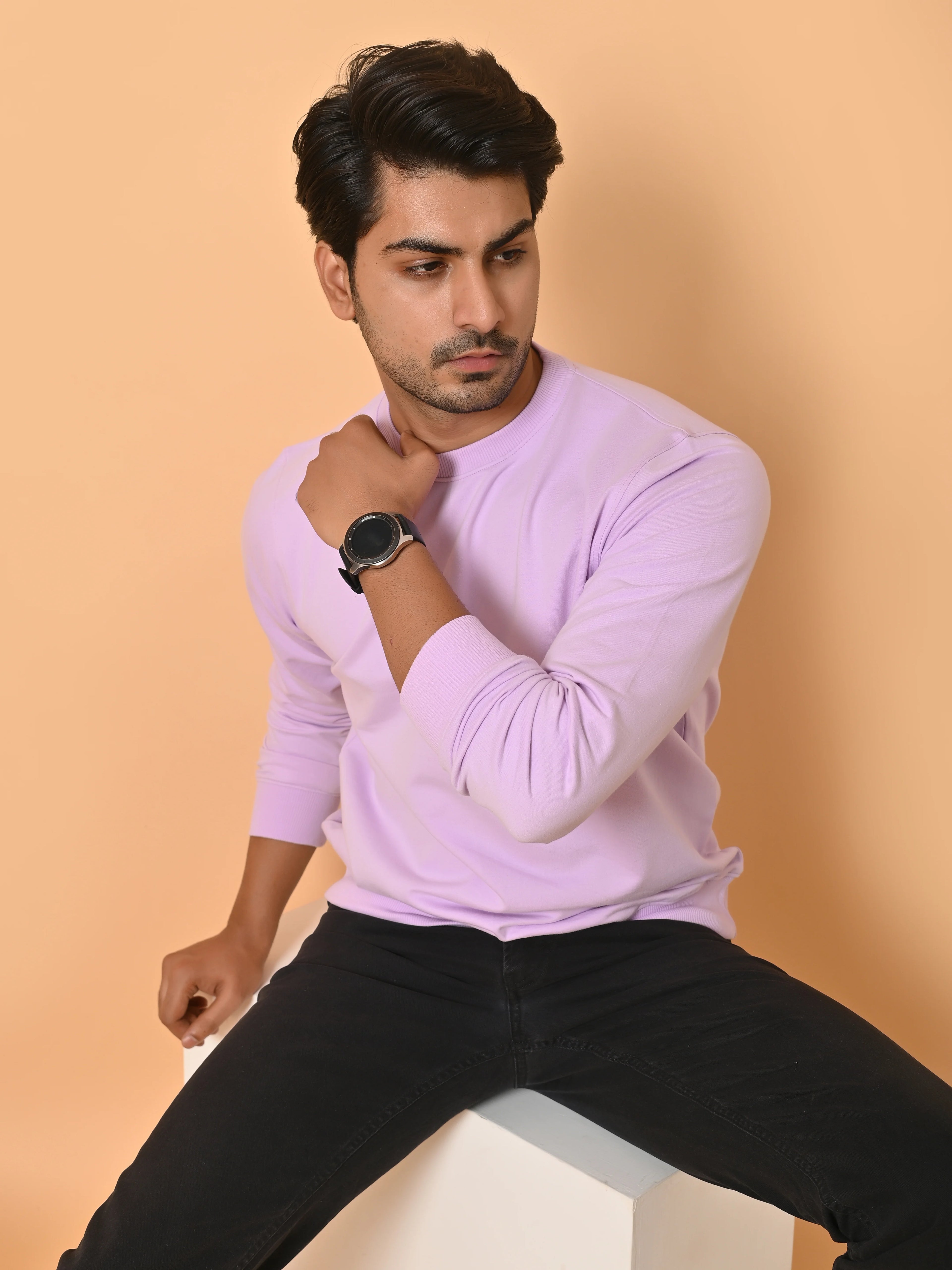 Men's Lavender Cotton Terry Sweatshirt