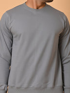 Men's Grey Cotton Terry Sweatshirt