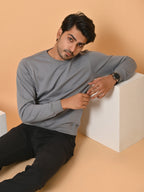 Men's Grey Cotton Terry Sweatshirt