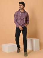 Men's Dark Lavender Cotton Fleece Hoodie