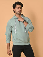 Men's Mint Green Cotton Fleece Hoodie