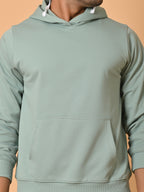 Men's Mint Green Cotton Fleece Hoodie