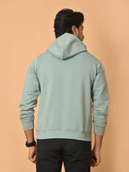 Men's Mint Green Cotton Fleece Hoodie