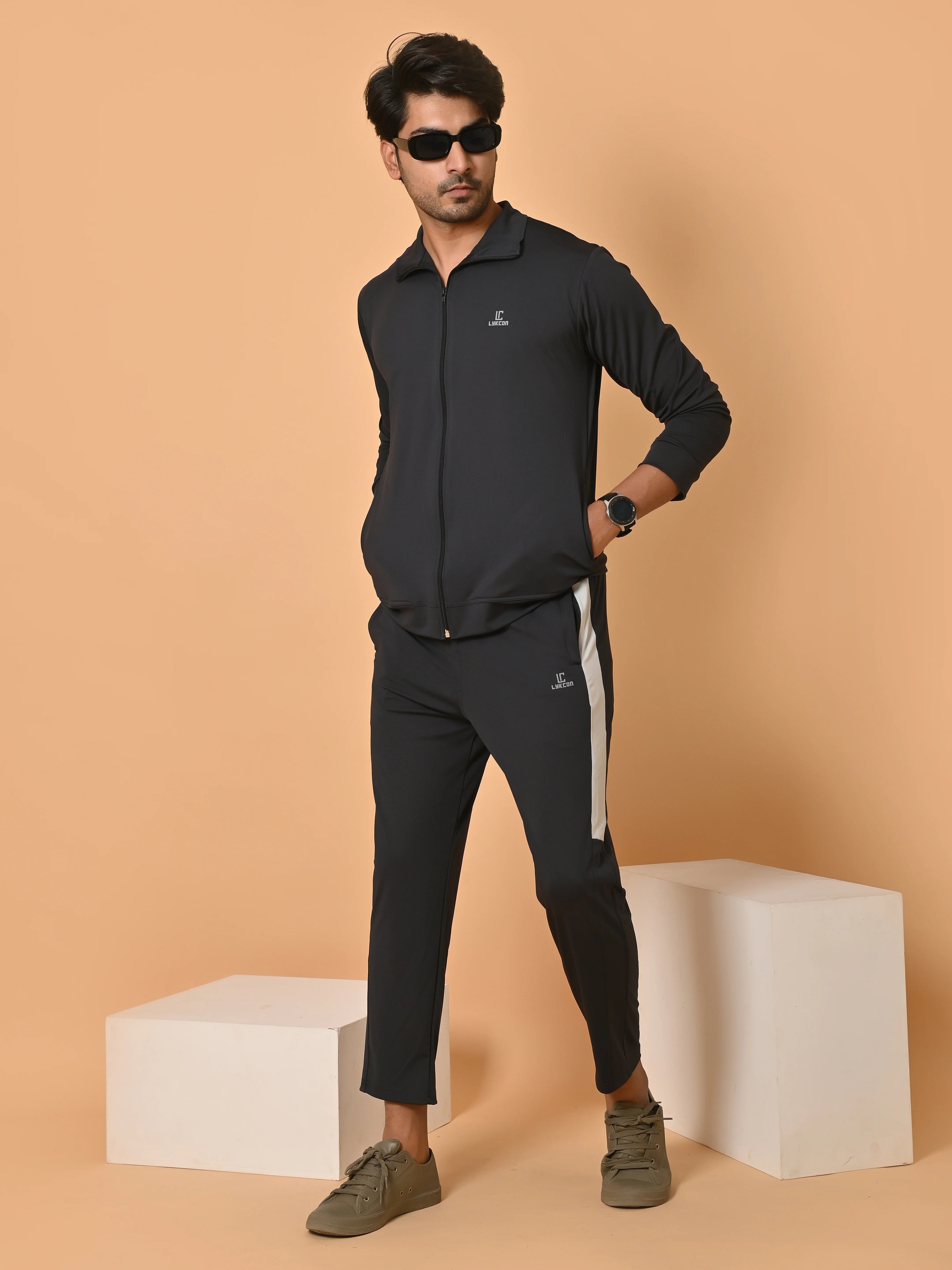 Men's Dark Grey Lycra Tracksuit
