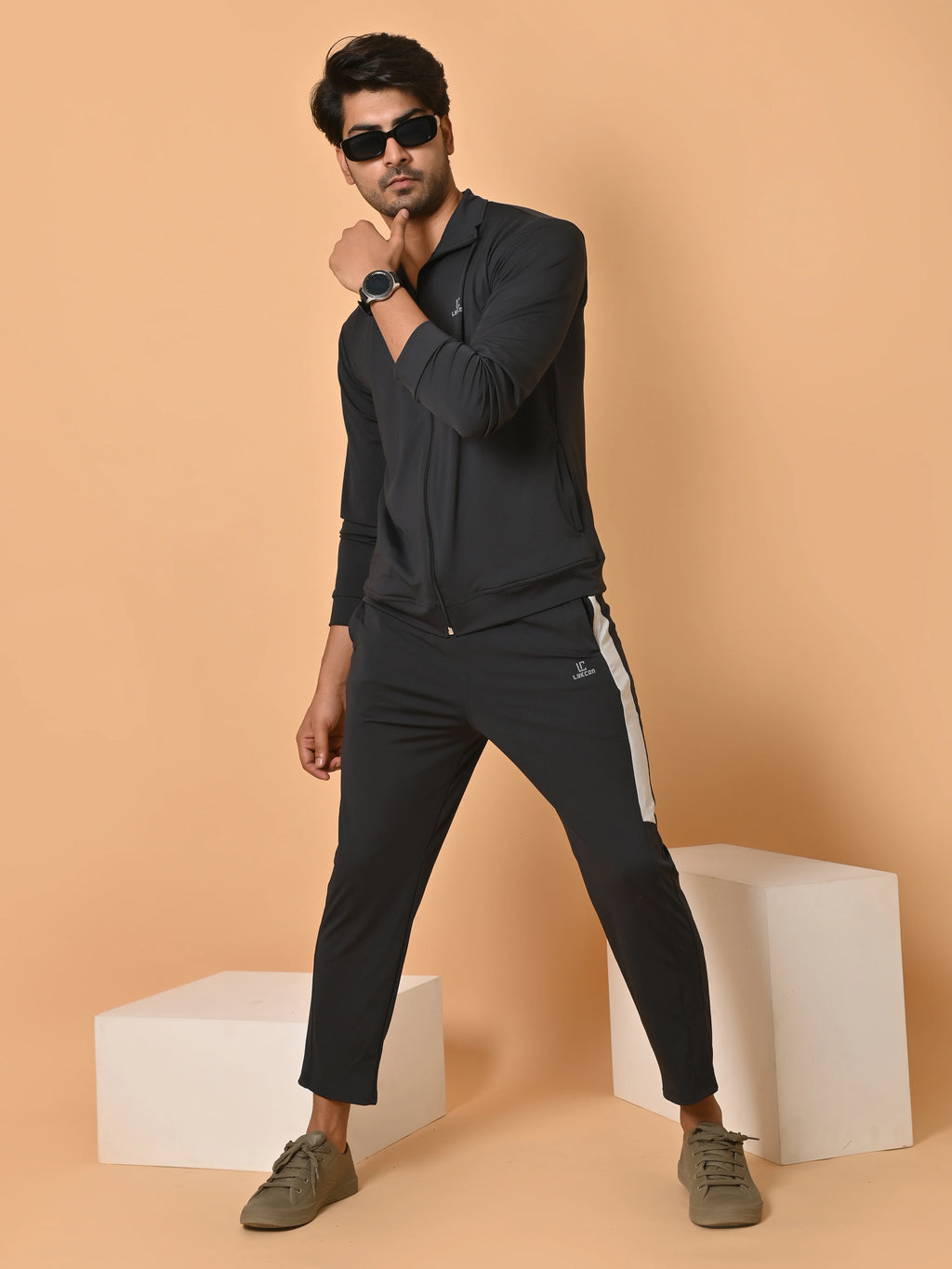 Men's Dark Grey Lycra Tracksuit