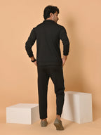 Men's Bold Black Lycra Tracksuit