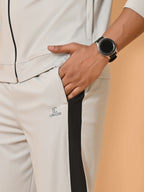 Men's Light Grey Lycra Tracksuit