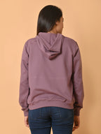 Women's Dark Lavender Cotton Fleece Hoodie