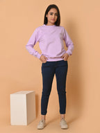 Women's Lavender Cotton Terry Sweatshirt