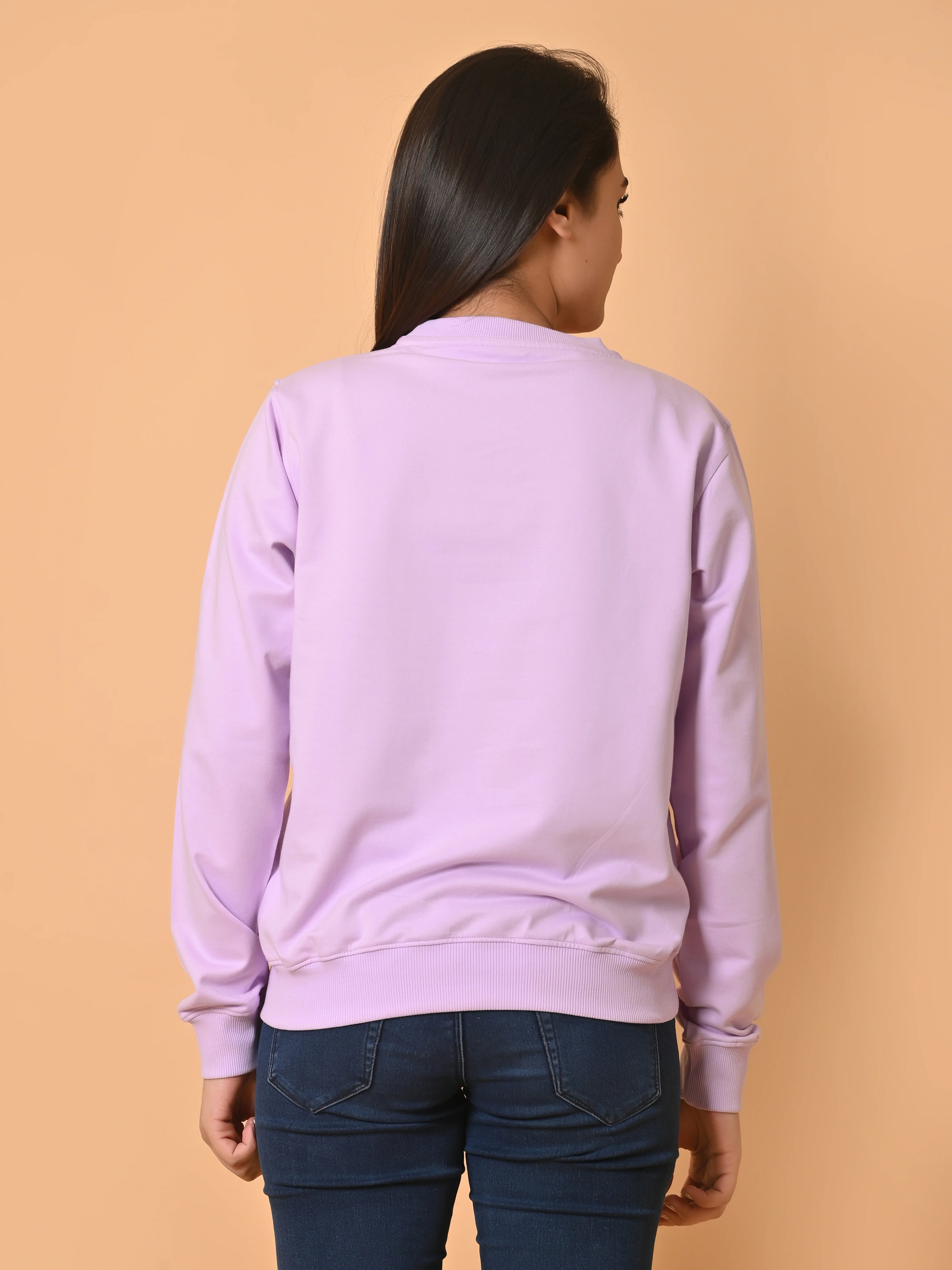 Women's Lavender Cotton Terry Sweatshirt