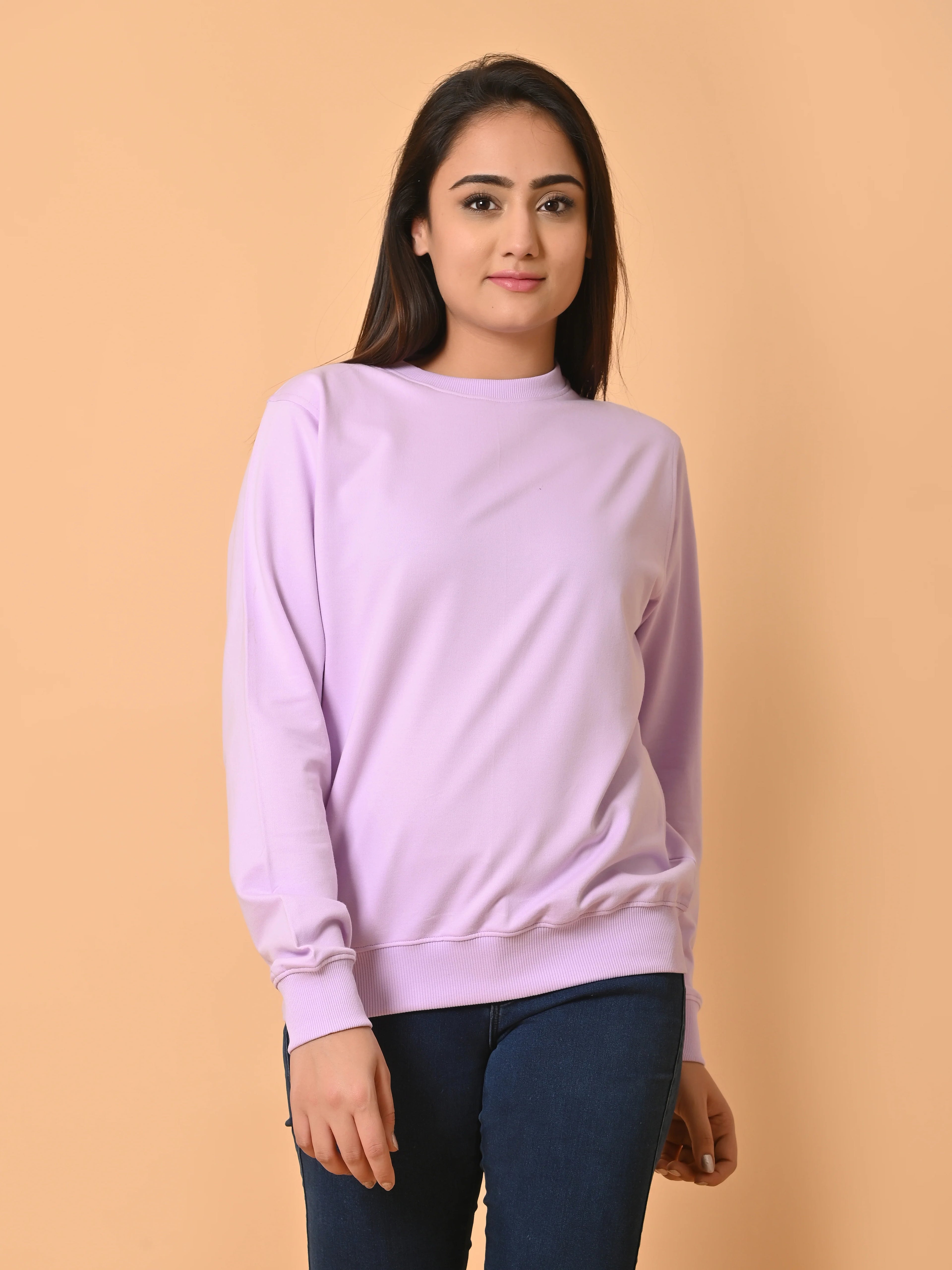 Women's Lavender Cotton Terry Sweatshirt