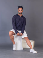 Men's Dark Grey 4-Way Lycra Zipper Jacket