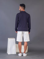 Men's Dark Grey 4-Way Lycra Zipper Jacket