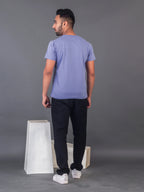 Men's Classic Solid Lavender Round Neck T-shirt