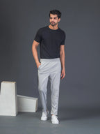 DynamicFlex Men's Daily wear Light Grey 4-Way Lycra Track Pant