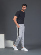 DynamicFlex Men's Daily wear Light Grey 4-Way Lycra Track Pant