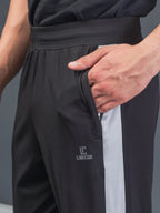 DynamicFlex Men's Daily wear Black 4-Way Lycra Track Pant