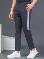 DynamicFlex Men's Daily wear Dark Grey 4-Way Lycra Track Pant