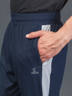 DynamicFlex Men's Daily wear Navy Blue 4-Way Lycra Track Pant