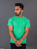 Men's Classic Solid Sea Green Round Neck T-shirt