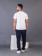 Men's Classic Solid White Round Neck T-shirt