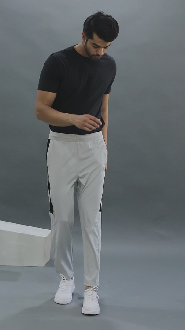DynamicFlex Men's Daily wear Light Grey 4-Way Lycra Track Pant